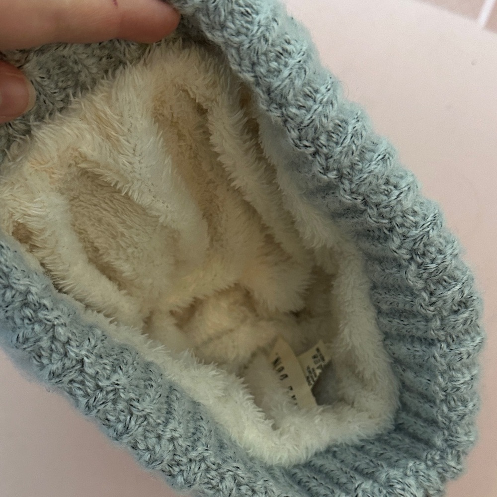 Rae Dunn Knit Fleece Lined Pom-Pom MAMA Beanie - Picture 2 of 3